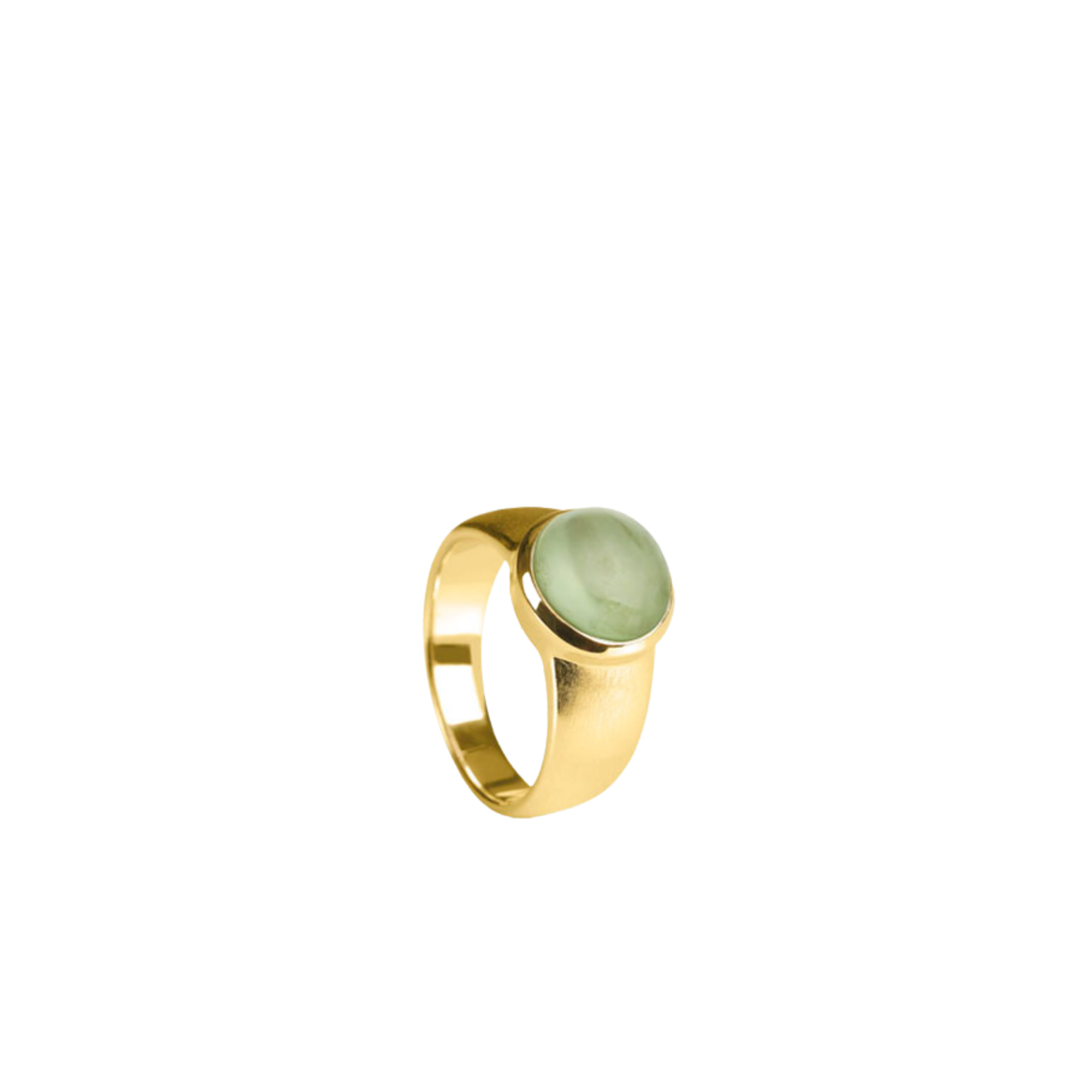 Silber Ring mit Edelstein – mattierte Ringschiene