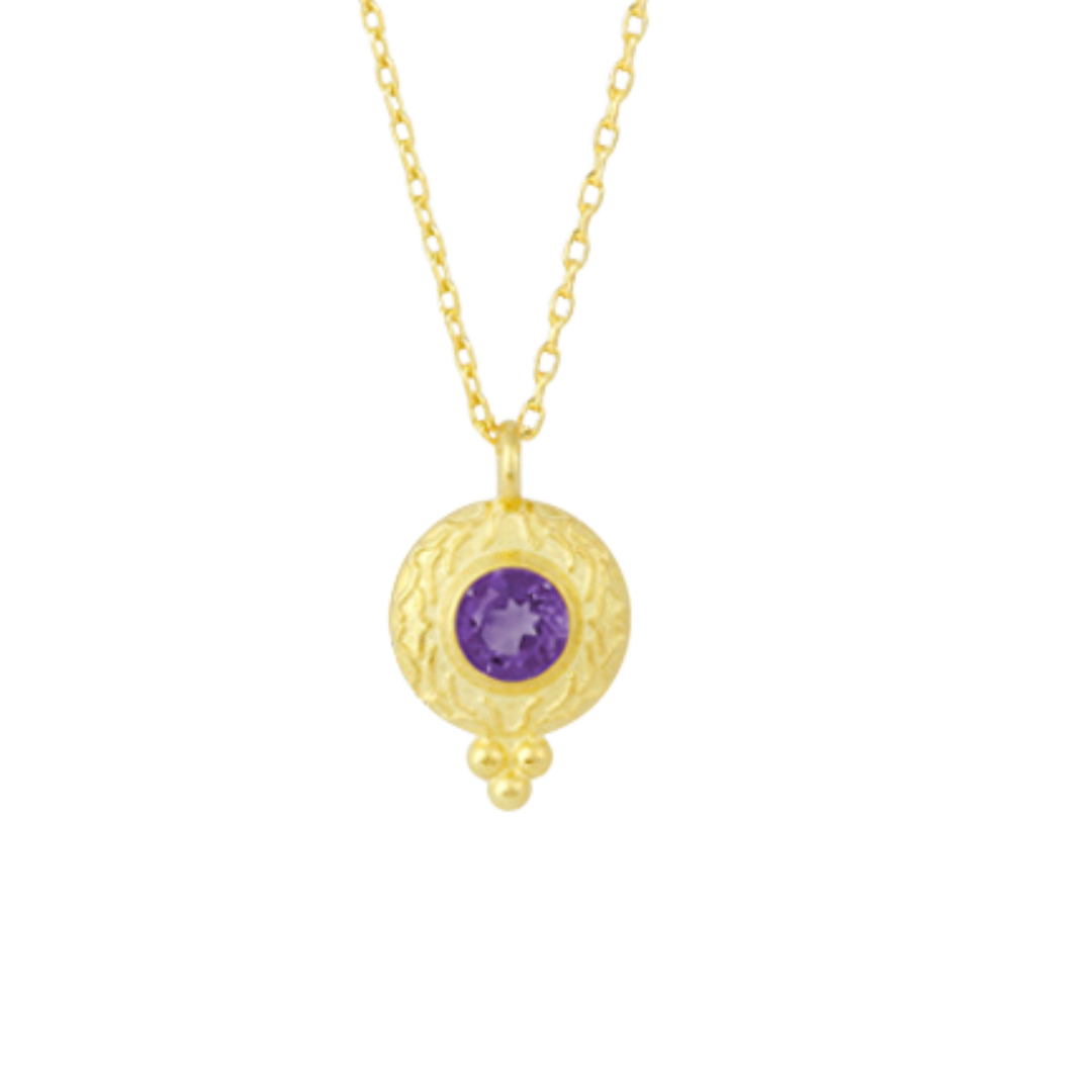 Silber Kette mit Amethyst