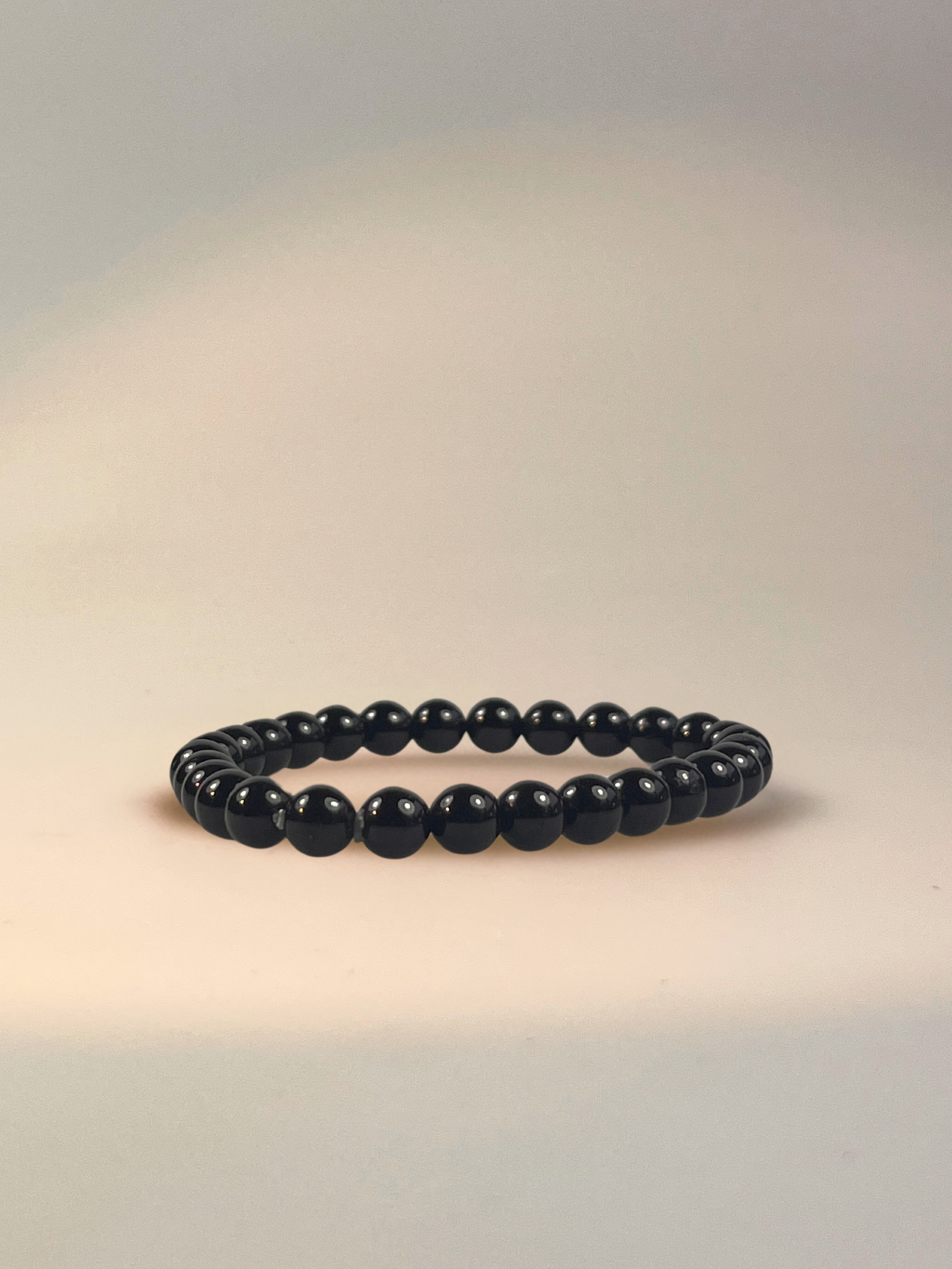 Schwarzer Turmalin Edelsteinarmband