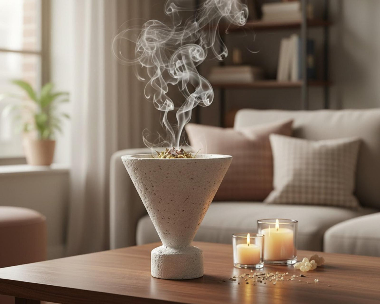 Räucherkelch bei einer Hausreinigung