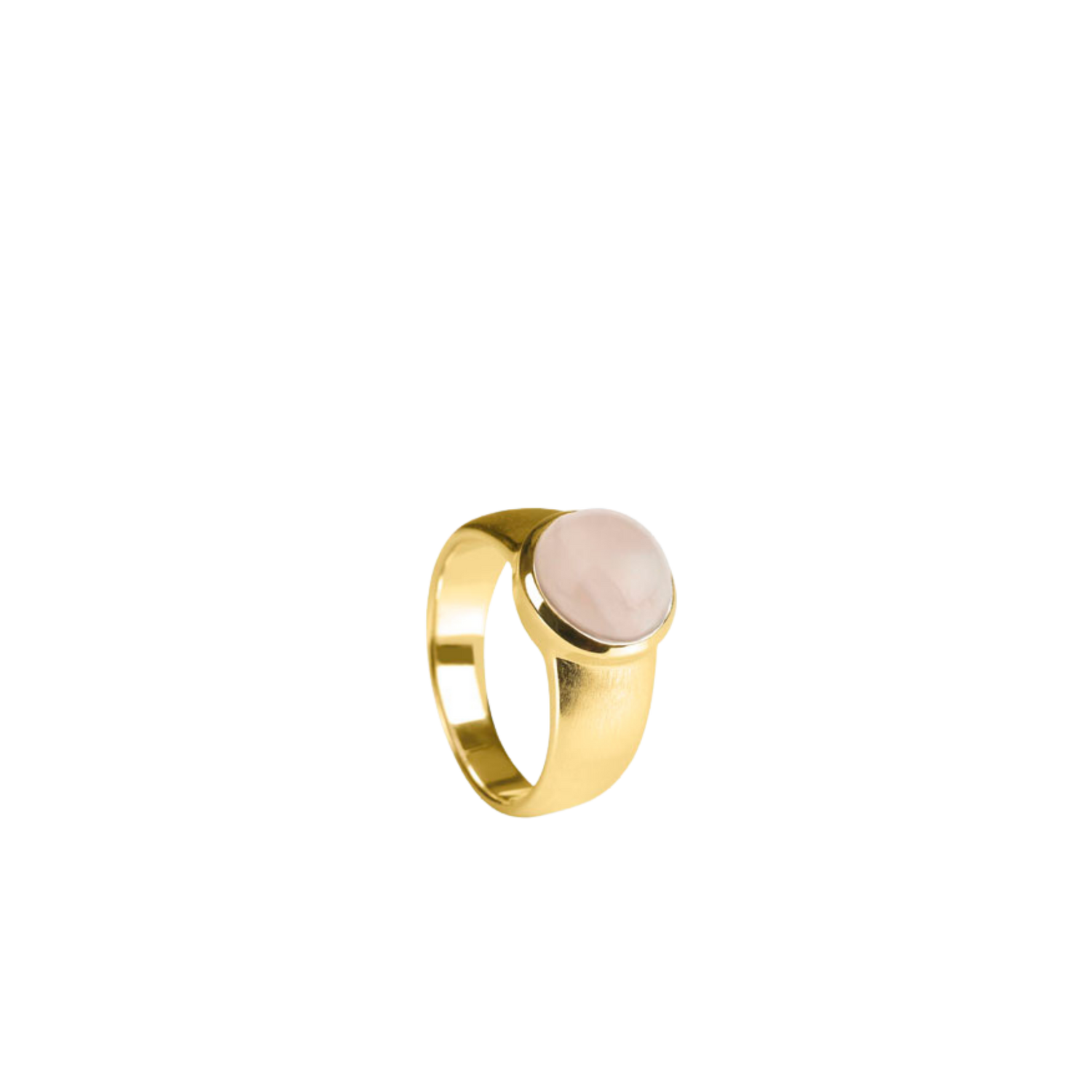 Silber Ring mit Edelstein – mattierte Ringschiene