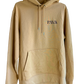 PAVA "Create Connection" Hoodie – Desert - warmer Desert-Ton, Vorderseite mit Pava-Logo, Kangurutsche, Kapuze mit Kordel.