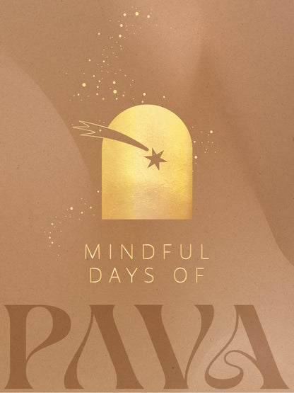 Adventskalender 2024 - Mindful Day of Pava, Flyer mit wertvollen Informationen zu den Produkten.