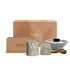 Räucherset zur energetischen Hausreinigung von PAVA FUMA – mit großer Geschenkbox, „Create Connection“-Zündholzschachtel, Räuchermischung „Purify“, Hojari Superior Weihrauch, Räuchersand, Kohletabletten, grauer Räucherschale aus Stein und goldfarbener Räucherzange – ideal für dein Reinigungsritual zu Hause.