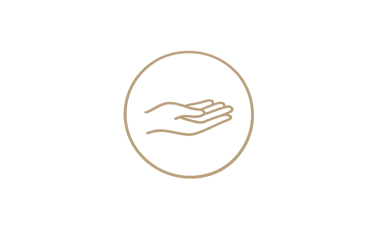 Hand Symbol in Gold