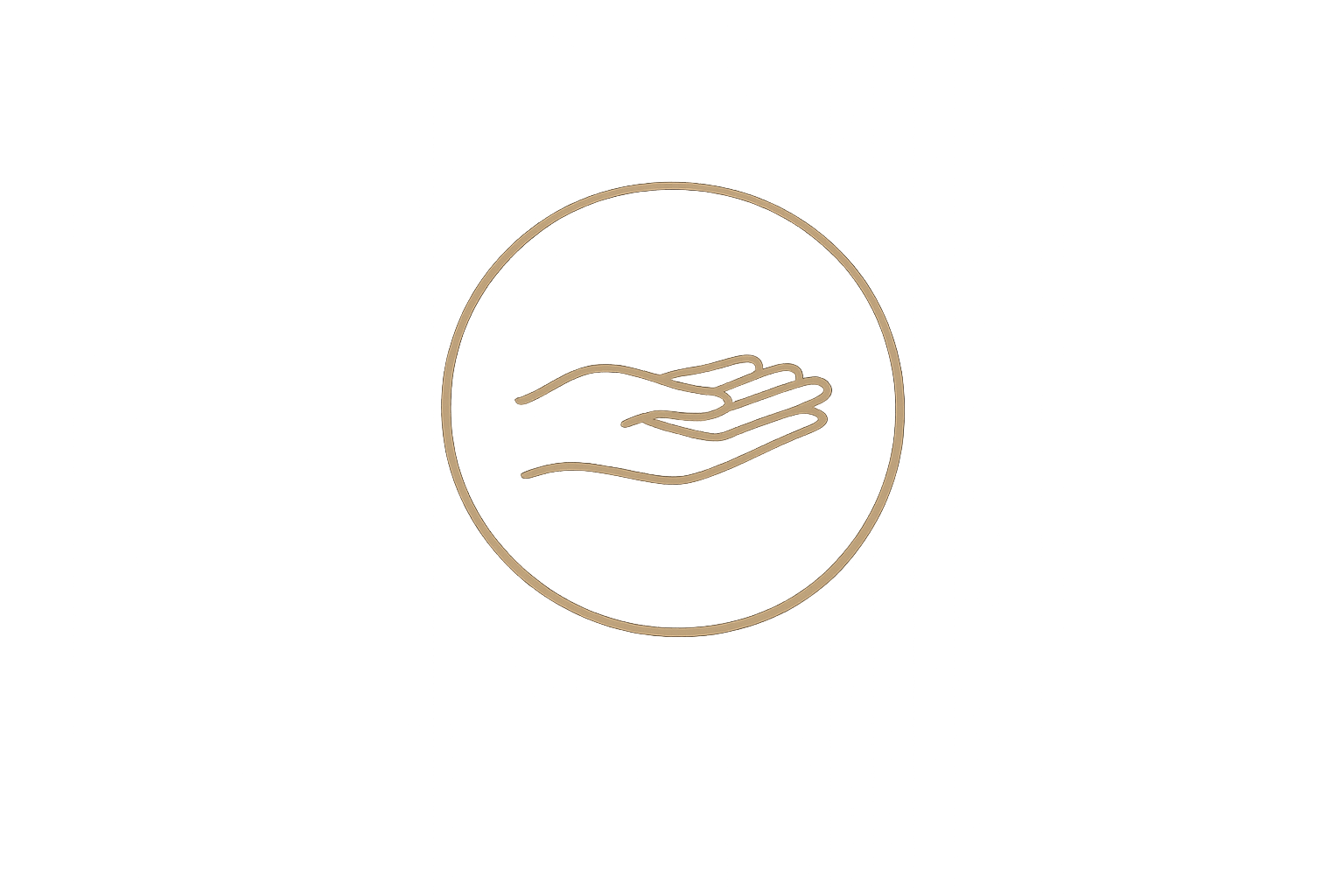 Hand Symbol in Gold