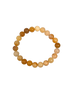 Ein elastisches Armband aus runden, polierten Honig-Calzit-Perlen in warmen Gelb-, Creme- und Bernsteintönen. Das Armband liegt mittig auf einem transparenten bzw. freigestellten Hintergrund, sodass der Fokus ganz auf den harmonischen Farbabstufungen und der glatten, glänzenden Oberfläche der Steine liegt. Ideal als natürlicher Begleiter für Alltag, Meditation oder als symbolisches Geschenk für Kraft und Ausgleich.