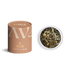 Räuchermischung Life Flow von PAVAFUMA – links die stilvolle, braune Tube mit goldener Wellen-Symbolik, rechts daneben die geöffnete Tube mit Blick auf die naturreine Mischung aus Olivenblättern, Lavendel und weiteren klärenden Kräutern. Ideal für Rituale, Meditation und einen ausgleichenden, belebenden Duftmoment im Alltag.