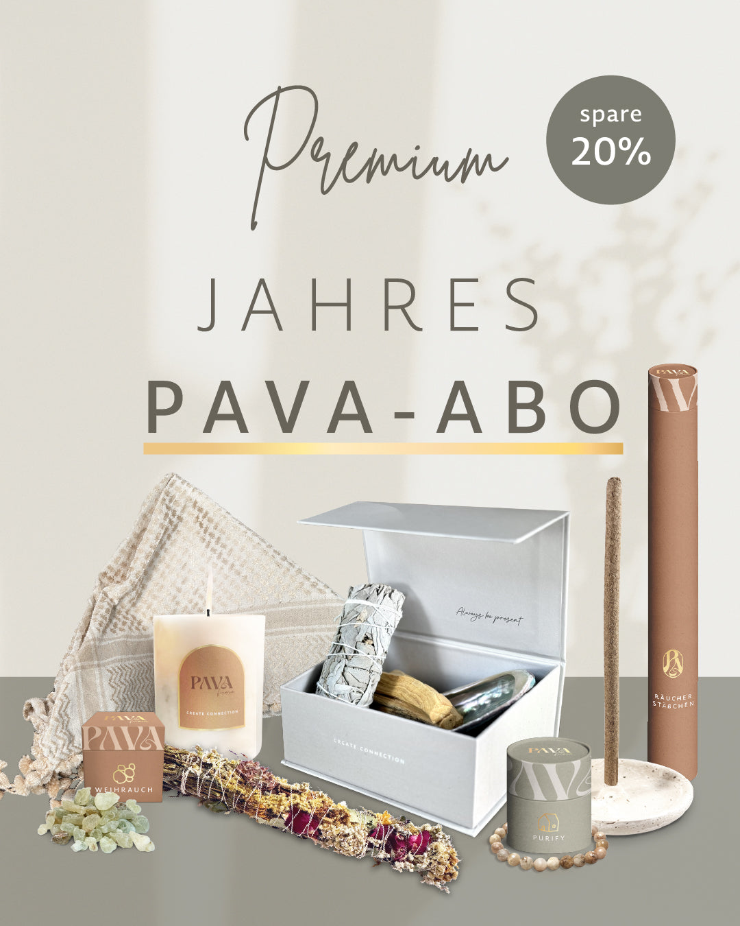 PAVA ABO - Jahres Premium Schätze inklusive Versand