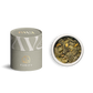 PAVA FUMA Räuchermischung ‚Purify‘ – elegante graue Tube mit goldfarbenem Haus-Symbol, daneben eine geöffnete Schale mit naturbelassener Mischung aus Harzen, Kräutern und Blüten – ideal zur energetischen Hausreinigung, Raumklärung und für reinigende Rituale.