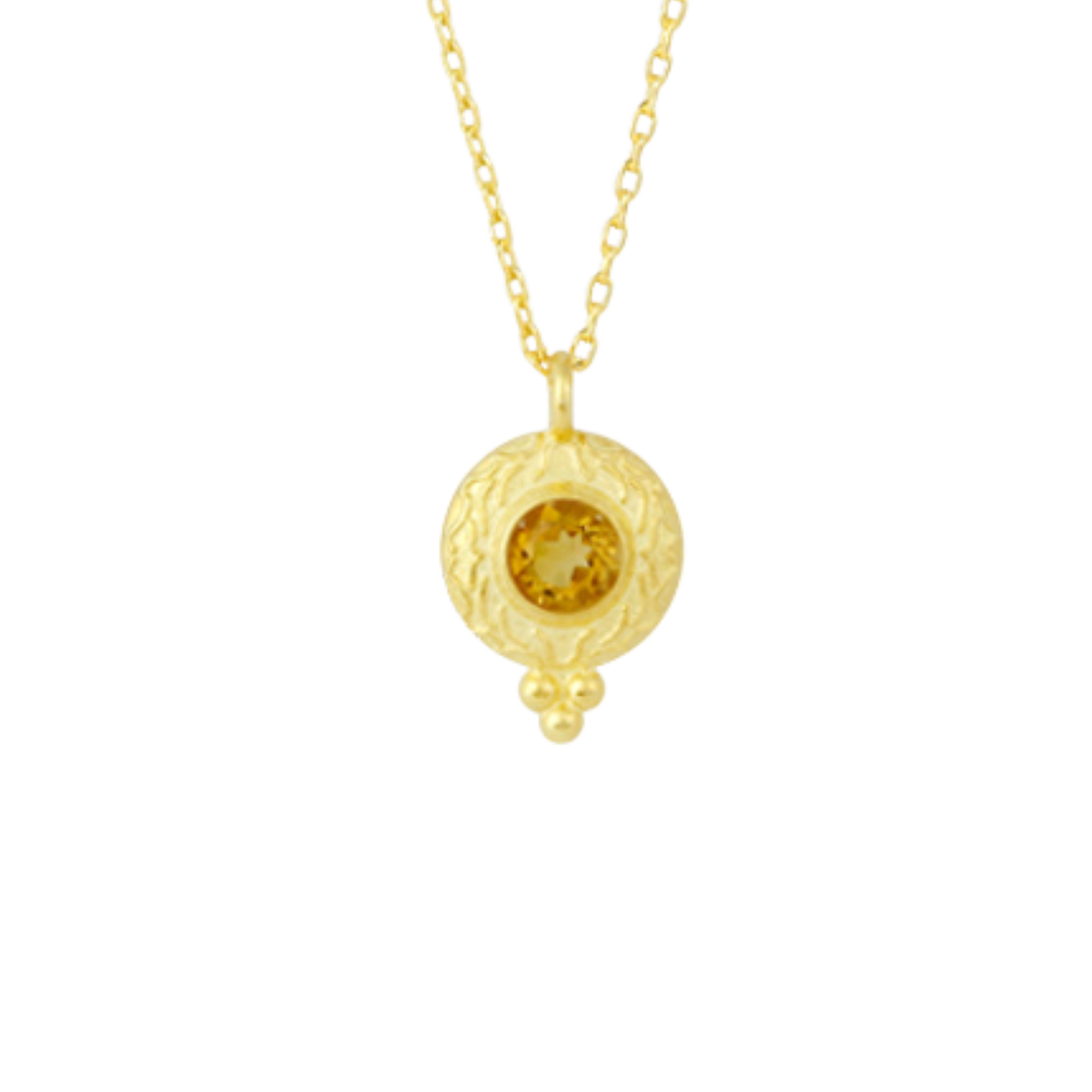Silber Kette mit Citrin