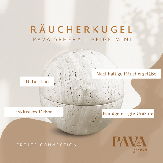 Räucherkugel - PAVA SPHERA - Beige Mini