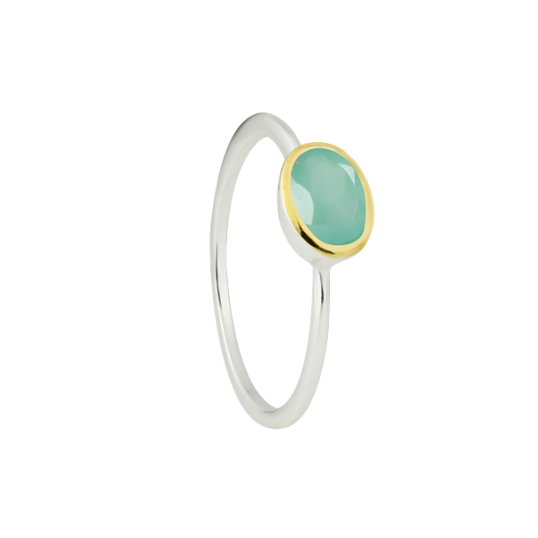Chalcedon Sea Blue Ring